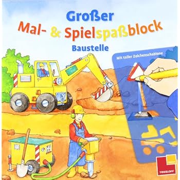Großer Mal- und Spielspaßblock. Baustelle