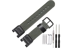 MCXGL Skórzana bransoletka kompatybilna z Casio SGW-100 GW-3000B GW-3500B PAS-400B męski zegarek sportowy, nylonowy pasek