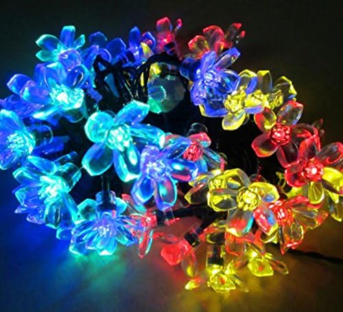 EVST 50 LED Solar Light Flower Bulbs Solar Garden Lights IP65 Waterproof Decorative Lighting Fence Lights for Garden, Patio, Yard, Home and Christmas