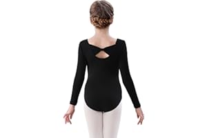 FONLAM Justaucorps Gymnastique Fille Justaucorps Ballet Danse Manches Longues Vêtements Ballet Fille Coton