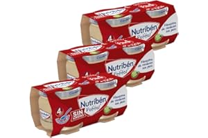 Nutribén Potitos | Tarrito Introducción de Menestra de Verduras con Pavo | Para Bebés a partir de 4 Meses | Sin Almidones | Sin Azúcares Añadidos | Sin Gluten | 3 Packs de 2 Unidades de 120g | 720g