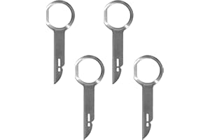 DREAMAUG Professional Radio Removal Keys - 4PC Stainless Steel Extraction Tool Set for VW, Audi, Mercedes, BMW, Ford Vehicles