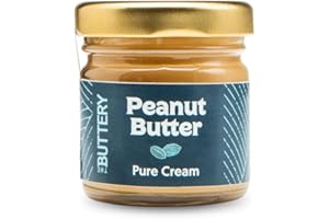 The Buttery – Peanut Butter Pure Cream/Crema de Cacahuete Suave, 100% Cacahuete Alto Oleico Saludable, Sin Aceite de Palma ni Azúcares Añadidos ni Gluten, Fuente de Proteína, Apto Veganos - 40g