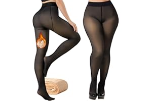 YOGINGO Collants thermiques d'hiver pour femme - Couleur chair - Collants thermiques doublés - Collants chauds en polaire - Legging épais