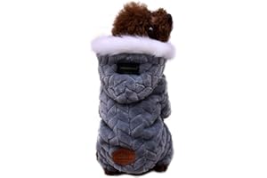 JAXICH Dog Hoodie Dog Fleece Dog Hoodie Dog Clothes Weatshirt Warm Shirt Autumn Coat Dog Cat Clothes Dog Sweater Soft Thickening Warm Pet Hoodies Clothes for Your Pet | Cute Clothes for Smal S,Grey