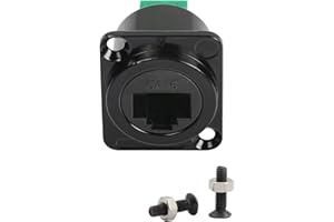 QIANRENON RJ45 Panel Mount Adapter CAT6 RJ45 8P8C female to PCB Wireboard Weld Connector, PCB board custom RJ45 socket