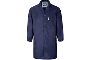 Yukirtiq Camice da Laboratorio Uomo Camice Uniformi da Lavoro Meccanico Abbigliamento da Lavoro Maniche Lunghe Blu da Lavoro con Bottoni