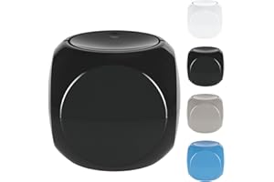 Spirella Kosz na kosmetyki 1 litr, kosz na śmieci z uchylną pokrywą, kosz na śmieci stołowy, kolor czarny