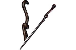 Handicraftviet Wood Snake Wand - Hand Carved Magic Wand/Wooden Wand 15'' for Witchcraft/Magical Gift for Halloween, Christmas and Birthday Party