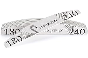 ‎ABA GROUP Aba Group Nagelfeile Set Professionell - Doppelseitig Nagelfeilen für Gelnägel - Nagelpfeile Standard (4mm) 10 Stück - Feilen für Gelnägel Gradation 180/240 - Nagelfeilen Halbmondform