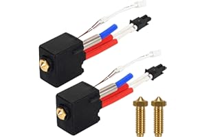 JUUPINE Hotend pour Anycubic Kobra 2 / Kobra 2 Neo/Kobra 2 Max/Kobra 2 Plus/Kobra 2 Pro Hot End Kit tête chauffante bloc température accessoires pour imprimante 3D (2 pièces chaudes + 2 buses de 0,4 mm)
