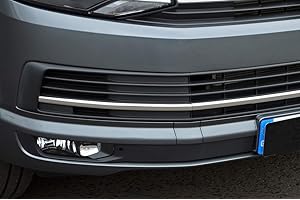 ALVM PARTS & ACCESSORIES Rejilla de parachoques cromada para adaptarse a T6 Transporter (2016+) 3 piezas