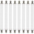 Weysoo Bed Sheet Fasteners, 8Pcs Adjustable Bed Sheet Straps, White Elastic Sheet Clips for Bedding, Fitted Bed Sheet Grippers to Keep Your Sheets in Place