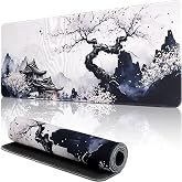 McStorey ZEN XXL Mouse Pad 90x40 cm, B&uuml;y&uuml;k Masa Matı, 3 mm Dikişli Kenar, Kaymaz Kau&ccedil;uk Taban, Gaming Mousepad &ndash; Ink Temple