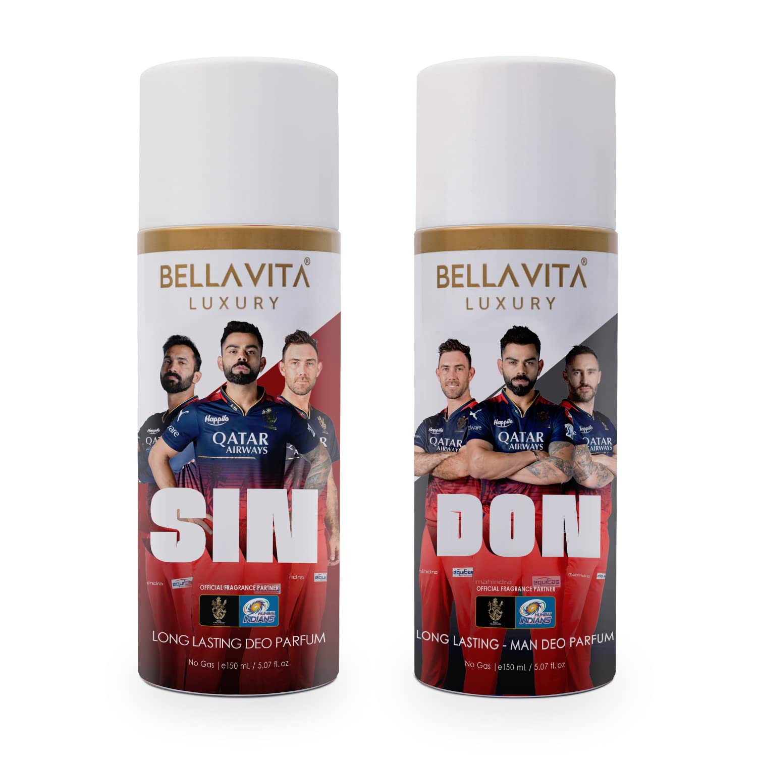 Bella Vita Luxury Sin & Don No Gas Deo Buy One Get One, Fresh, Refreshing & Long Lasting Fragrance Deodorant Limited Edition 