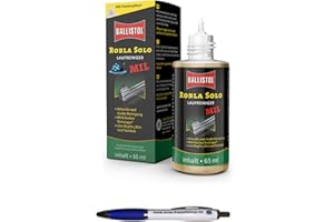 VORAGA SKUURTFR Eva Shop® Ballistol Premium Barrel Cleaner Robla Solo Mil 65 ml Gun Cleaning and Gun Care for Rifles, Pistols and Revolvers Includes Logo Sticker and Ballpoint Pen