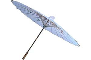 Planta Color Sombrilla Parasol de Mano Estilo Chino-Japonés Tradicional – Ligera y Portátil, Protección Solar Efectiva para el Verano.