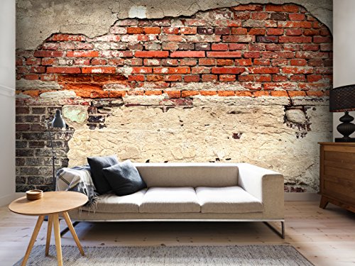 Vlies Fototapete 250×175 cm – 3 Farben zur Auswahl – Top Tapete Wandbilder XXL Wandbild Bild Fototapeten Tapeten Wandtapete Ziegel Ziegelstein f-A-0503-a-b - 3