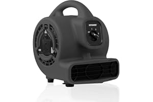 XPower P-80A Mini Mighty Air Mover Floor Fan Dryer Utility Blower Outdoor Lawn Fan With External Outlet Plug