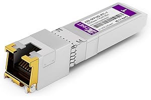 XZSNET 10GBASE-T SFP+ to RJ45 Transceiver, 1/2.5/5/10G Copper SFP+ to Ethernet Module Compatible with Cisco SFP-10G-T-S, Ubiquiti UniFi UF-RJ45-10G, Mikrotik S+RJ10, Meraki , Netgear and More, 1 Pack