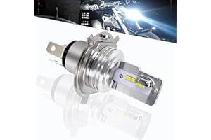 SageSunny Lampadina H4 HS1 Led Faro anteriore ventilato AC/DC 10-85V anabbaglianti e abbaglianti 6500K bianco per illuminazione di moto, auto, quad o scooter，24W 2400lm，18 mesi di garanzia