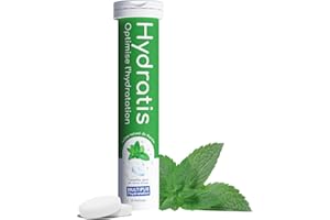 HYDRATIS - Pastilles Hydratation Electrolytes - Menthe - Améliore l'Hydratation et Favorise l'Énergie - Formule Isotonique - Sport, Récupération, Bien-être - 1 tube (20 Pastilles)