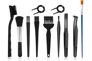 CISYIA Antistatische ESD Bürste, 11 Stück Computer Reinigungsset mit Abzieher Laptop Cleaning Kit Nylon Pinsel PC Reinigung Reinigungspinsel für Tastatur Leiterplatte Motherboards PC Reinigungsbürste Set