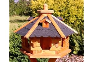 holzdekoladen Vogelhaus mit Bitumenschindeln Typ 4 (schwarz)