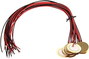 Bruafsir 12Pcs 27mm Piezo disques avec fils Mic Drum Trigger CBG Pickup acoustique guitare
