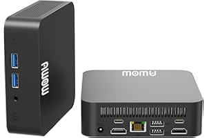 AWOW Mini PC 12ª Generazione N100 (fino a 3,4 GHz), 8GB DDR4 256GB NVME Mini Desktop Computer con Win 11 Pro, Gigabit Ethernet, 2 HDMI, WiFi 2,4/5G, 4K UHD e 2 porte Type-C completamente attrezzate