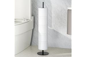 ‎NIFFGAFF Toilettenpapierhalter Stehend & Klopapierhalter & KüChenrollenhalter & Ersatzrollenhalter, Klopapier Aufbewahrung, Aus Edelstahl Rostfrei Freistehend Matt FüR Bad, Mit Trennplatte FüR Wasserschutz