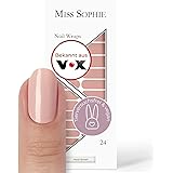 Original Miss Sophie Nagelfolien Hazel Brown I 24 ultra-dünne Nagellack-Streifen einfarbig in Braun I Für Finger- & Fußnägel 
