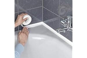 SHOP-STORY - Rotolo di guarnizioni adesive per cucina e bagno, spessore 2,2 cm, lunghezza 3,2 m, colore: Bianco