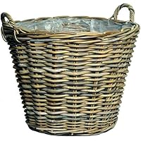 Kunert-Keramik Weidenkorb,sehr stabil,bepflanzbar,naturbelassen,39cm