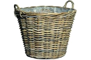 Kunert-Keramik Weidenkorb,sehr stabil,bepflanzbar,naturbelassen,39cm