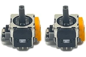 GENERIC Newwyt 2 Stück Hall-Effekt-Joystick-Modul-Controller-Reparaturzubehör kompatibel für 040 050 055 Analogsensor-Potentiometer schwarzes ABS