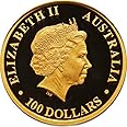 GOLD MINT 2011 Australia Kangaroo Elizabeth II 100 Dollar 1Oz 24kt Gold Restrike Copy Coin