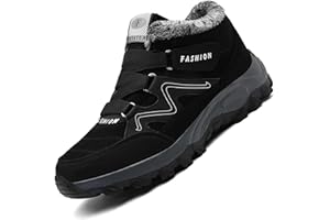 Unitysow Chaussures D'hiver Hommes Femme Bottes de Neige Fourrure Doublé Chaud Bottines Bottes D'hiver Antidérapantes Outdoor Bottine de Randonnée Chaussure de Marche Baskets