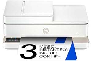 HP Envy 6520e 714N9B, Stampante Multifunzione a Getto d'Inchiostro A4 a Colori, Stampa Fronte e Retro Automatica, Fino a 10 ppm, Wi-Fi, ADF, Fax, 3 Mesi di Inchiostro Instant Ink Inclusi, Portobello