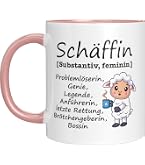 Crealuxe Glitzertasse Mit Farbverlauf Silber-lila – Personalisierbar ('Erzieherin Mit Herz') – 330 Ml, Keramik