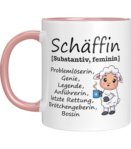 Chef Tasse „Beste Kollegin“ – 330 Ml Keramik, Lustiges Schaf-Design, Geschenk Für Vorgesetzte