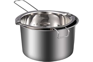 FOMIYES 1 Set di 1 pentola a doppia caldaia in acciaio inox per sciogliere cioccolato, sapone, cera, candela