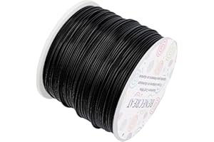 BENECREAT Fil en aluminium de calibre 18 (1mm) artisanal de fabrication de bijoux anodisé de 492 pieds (150 m) pour perlers les fils en aluminium de couleur florale - Noir