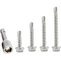 460 Pc Self Tapping Screw Assortment Kit - #8 & #10 410 Stainless Steel, 1/2" To 1-1/4" Lengths, For Metal & Wood - View #4
