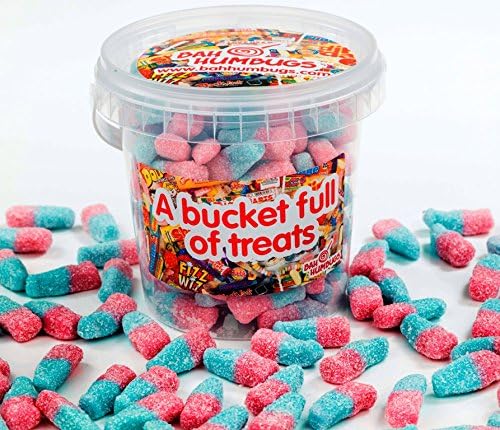 FIZZY BUBBLEGUM BOTTLES Sweet Bucket 450g Award Winning Sweet Shop