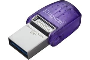 Kingston DataTraveler microDuo 3C Unidad Flash USB256GB USBGen 3 Type-C y Type-A - DTDUO3CG3/256GB, Morado