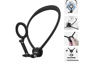 TELESIN SE 2.0 Hals Halterung Set, Magnetischer Telefonhalter für iPhone 16 15 14 13 Samsung Android, Flexible POV Necken Halterung für Go Pro Hero DJI Osmo Insta360 mit Multi-Winkel-Filmen, Zubehör