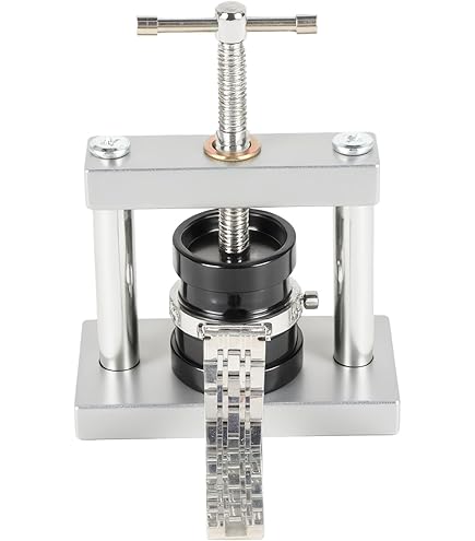 VMUTGA Presse De Boîtier Montre, Outil De Réparation De Montre Avec 18 Matrices, Presseur De Boîtier
