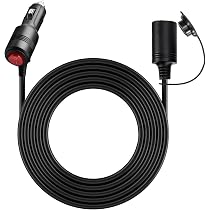 Cavo Prolunga Accendisigari Auto 8m 16AWG - Impermeabile, Fusibile 15A, Per Auto Barche Camper