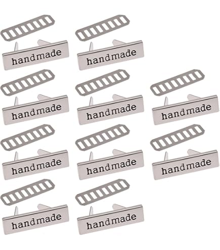 50 Pezzi/confezione A Forma Di Cuore Fatto A Mano Con Etichette In Metallo Per I Vestiti Fai Da Te Quilting Etichette Forniture - Foto 2